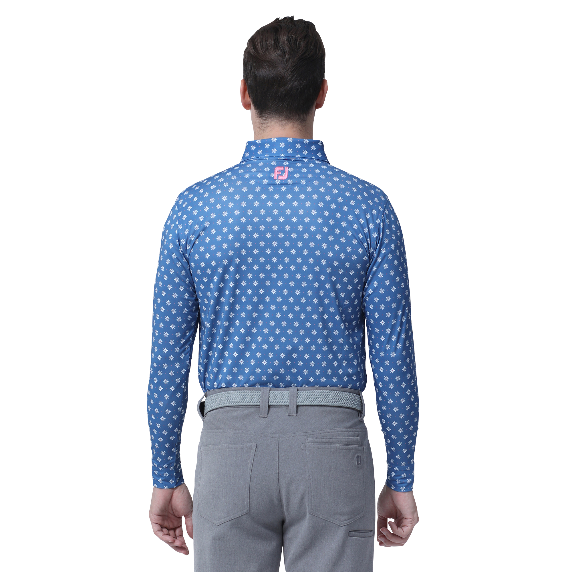 MEN'S マルチカラーフラワーパターン長袖ボタンダウンシャツ