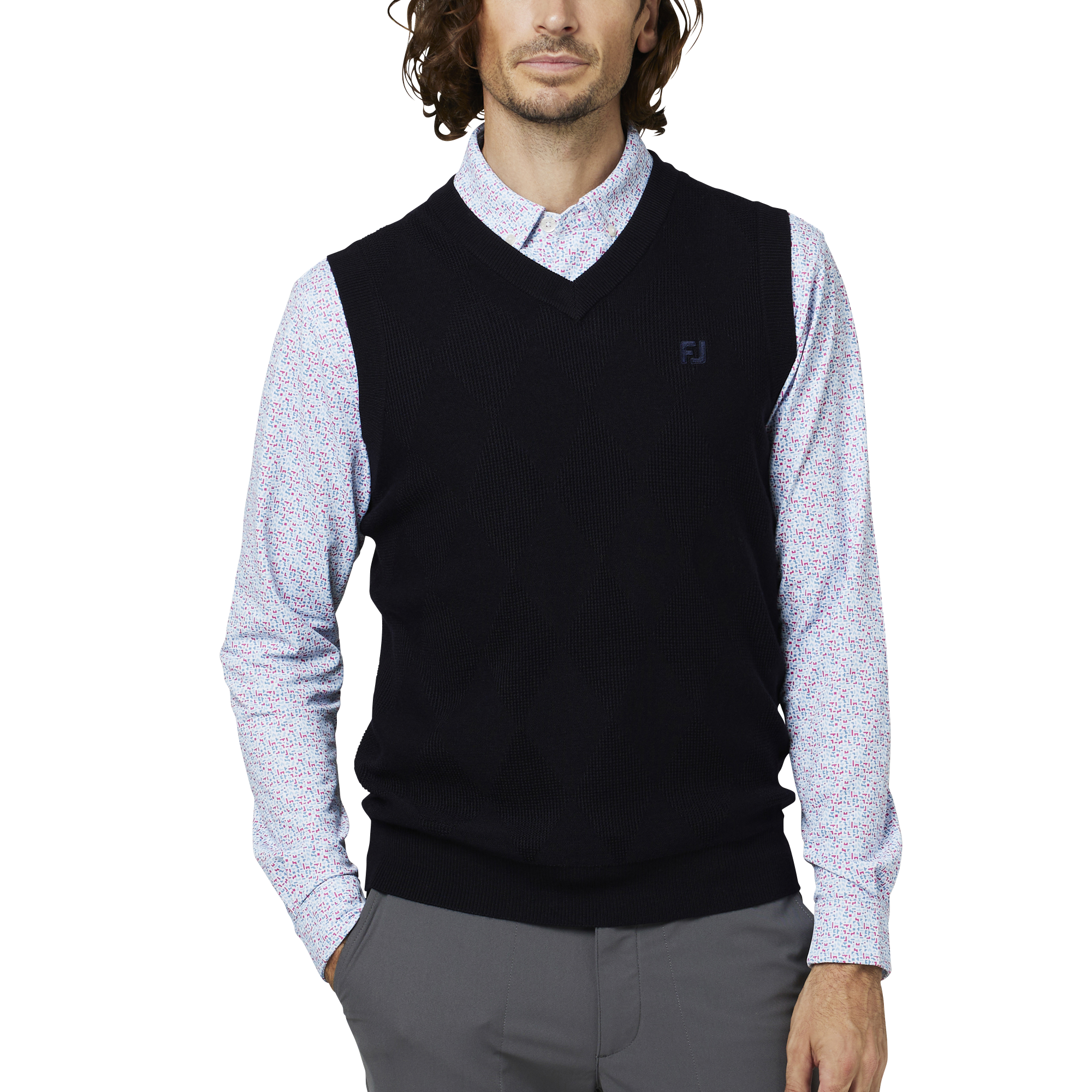 アーガイルVネックベストセーター - FootJoy Japan