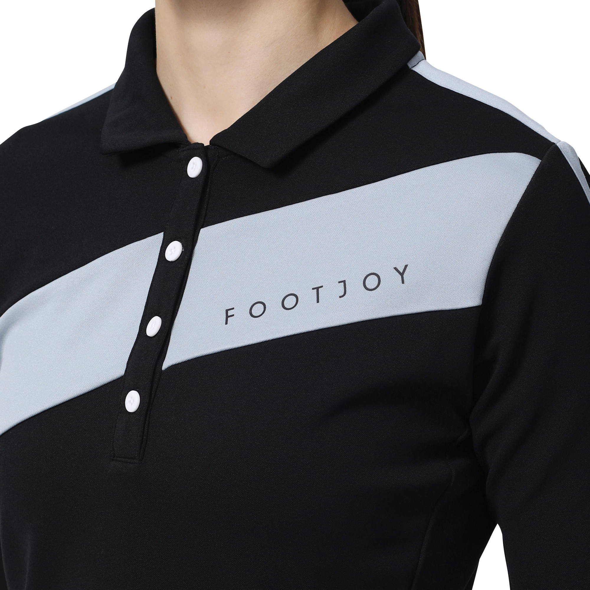 WOMEN'S カラーブロック サーモライト長袖保温シャツ