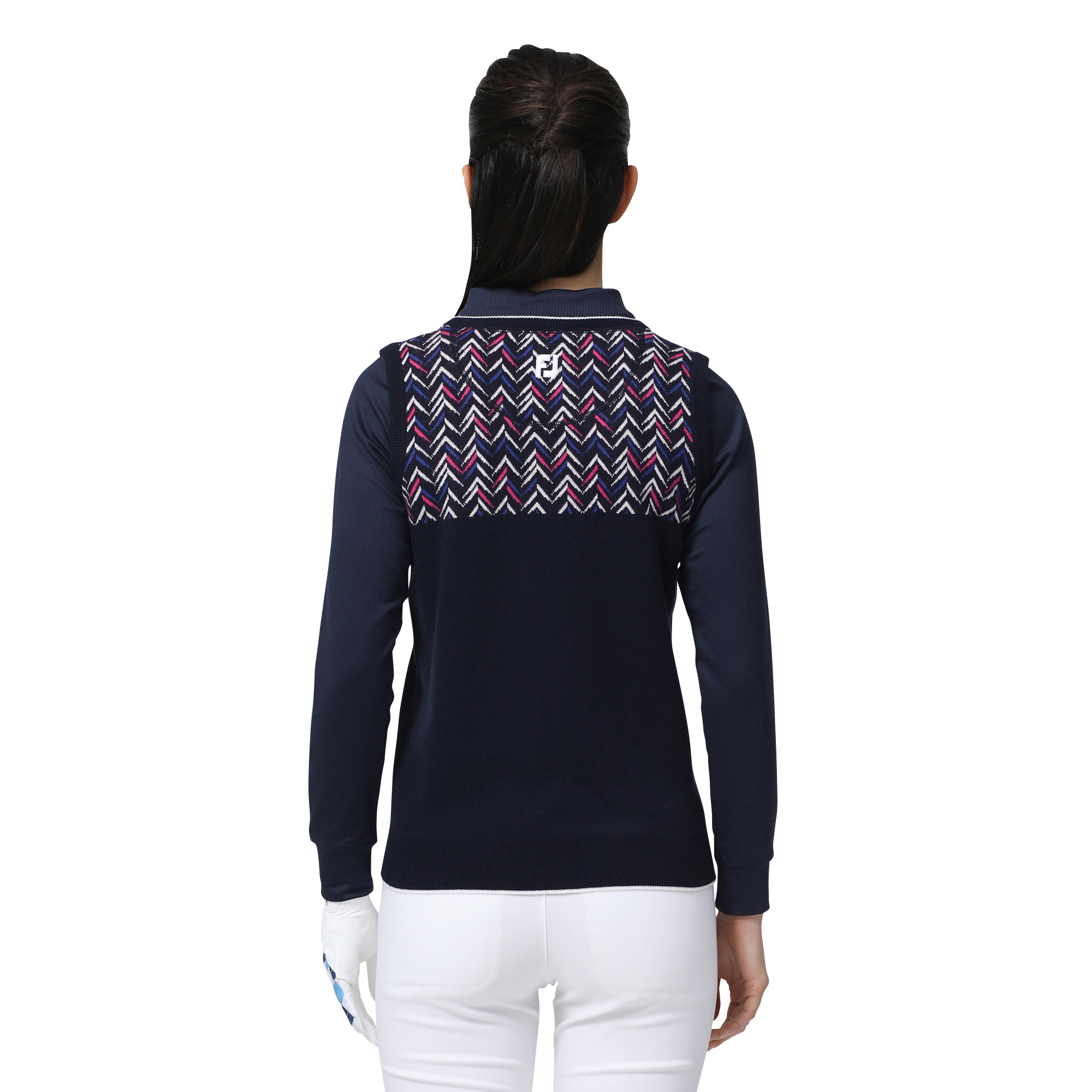 WOMEN'S シェブロンパターン Vネックベスト