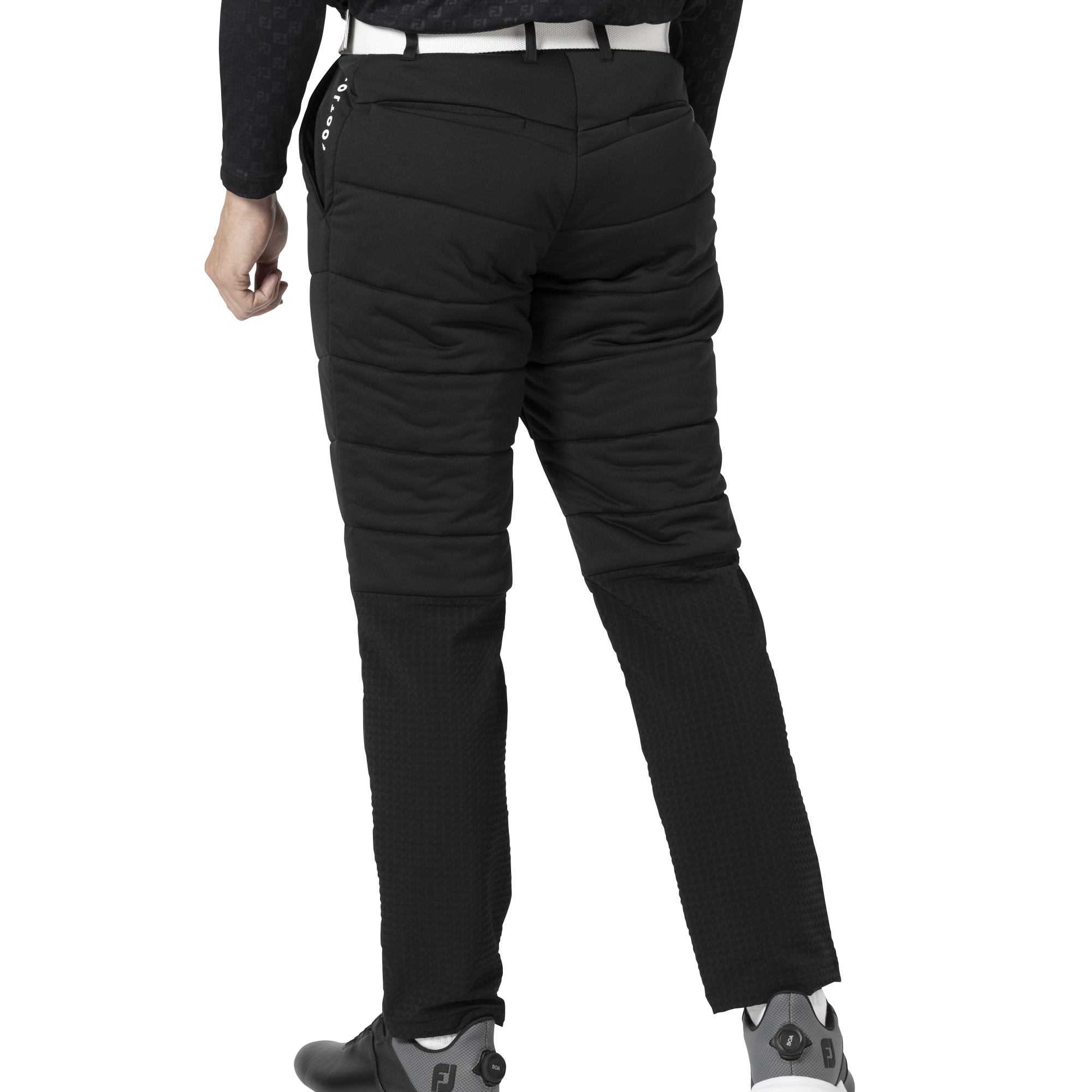 MEN'S 防風ニットラミネーション ファブリックミックス中綿パンツ