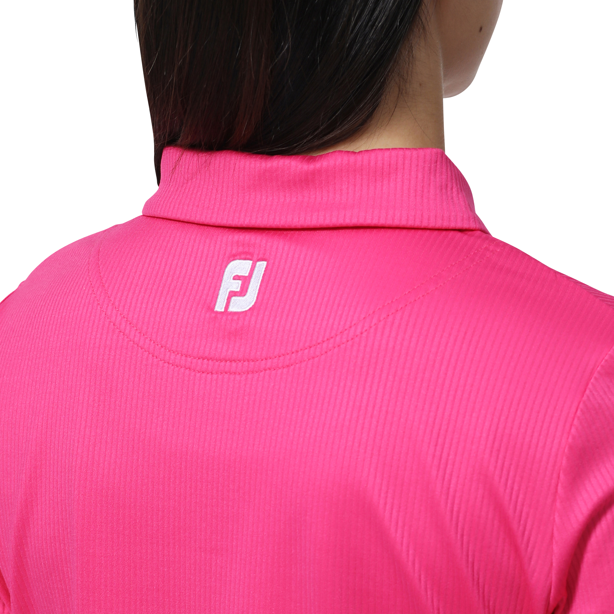 WOMEN'S リブニット長袖ストレッチシャツ