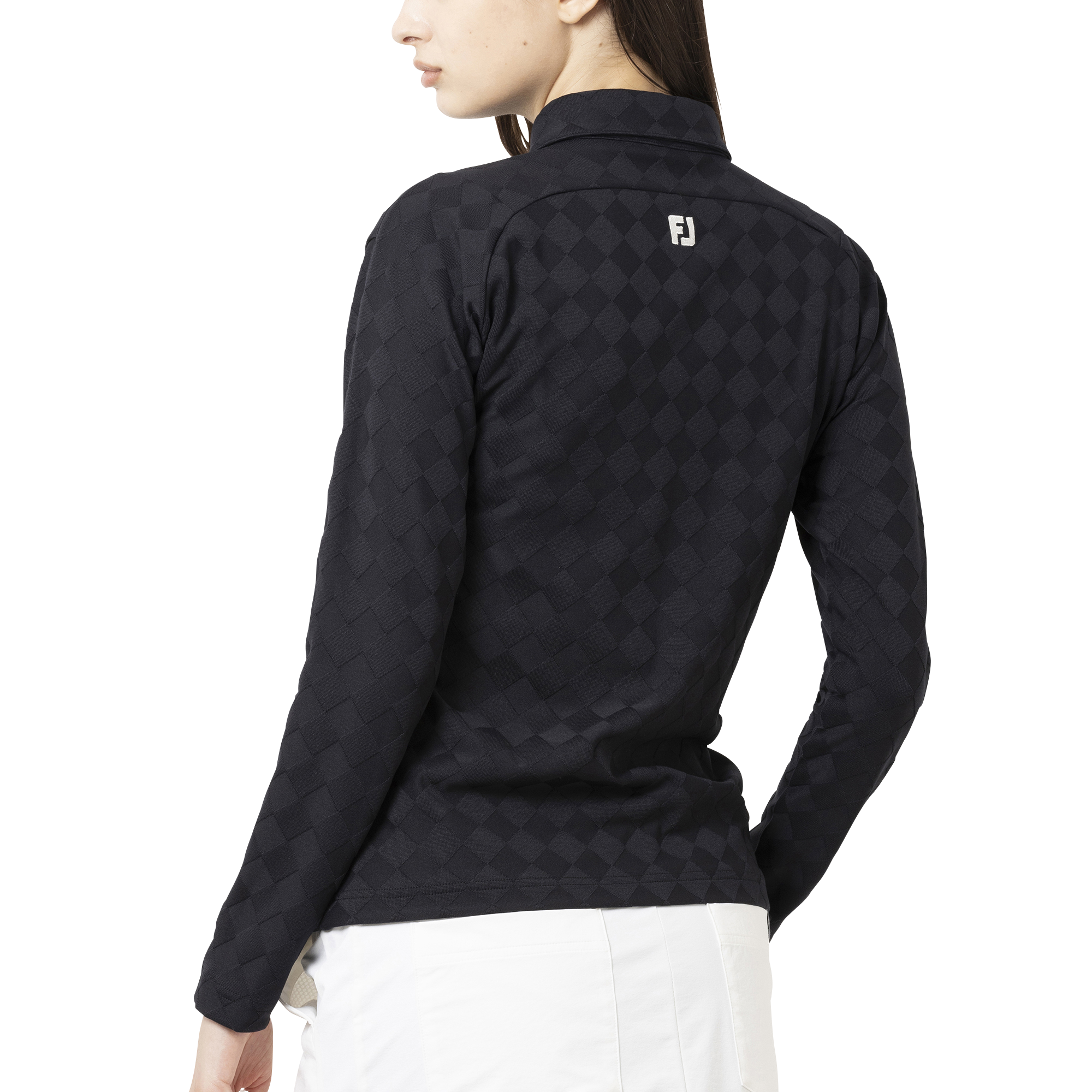 アーガイルジャカード長袖シャツ