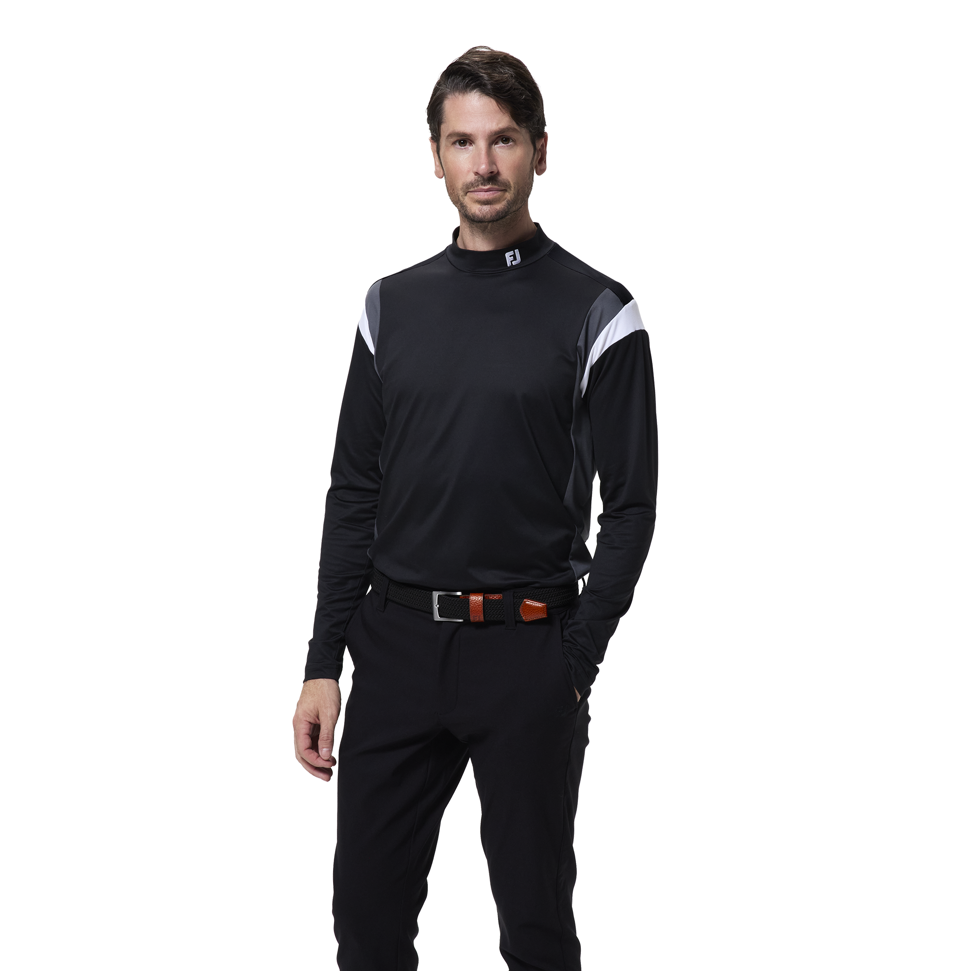 FJサーモシリーズ カラーブロック モックネック長袖シャツ - FootJoy Japan