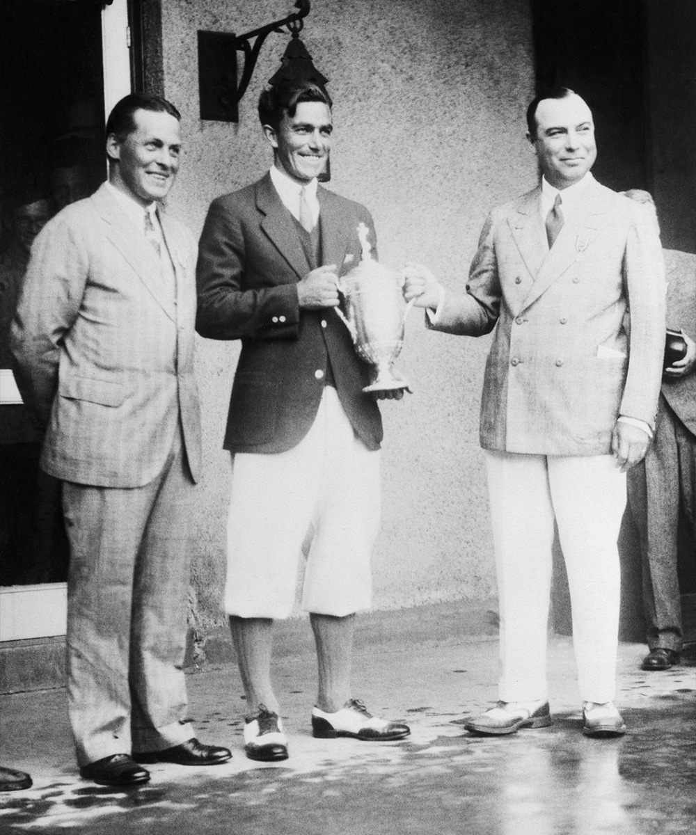 1928年の全米オープンで「フットジョイ」を履いたジョニー・ファレル